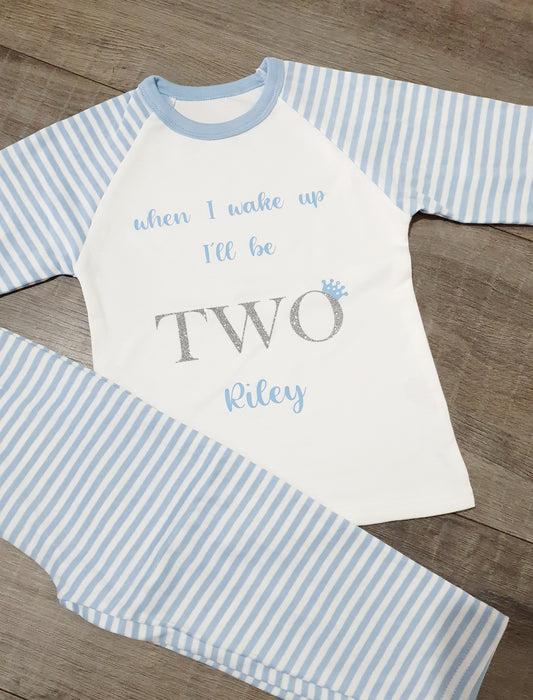 Blue stripe when i wake up pjs