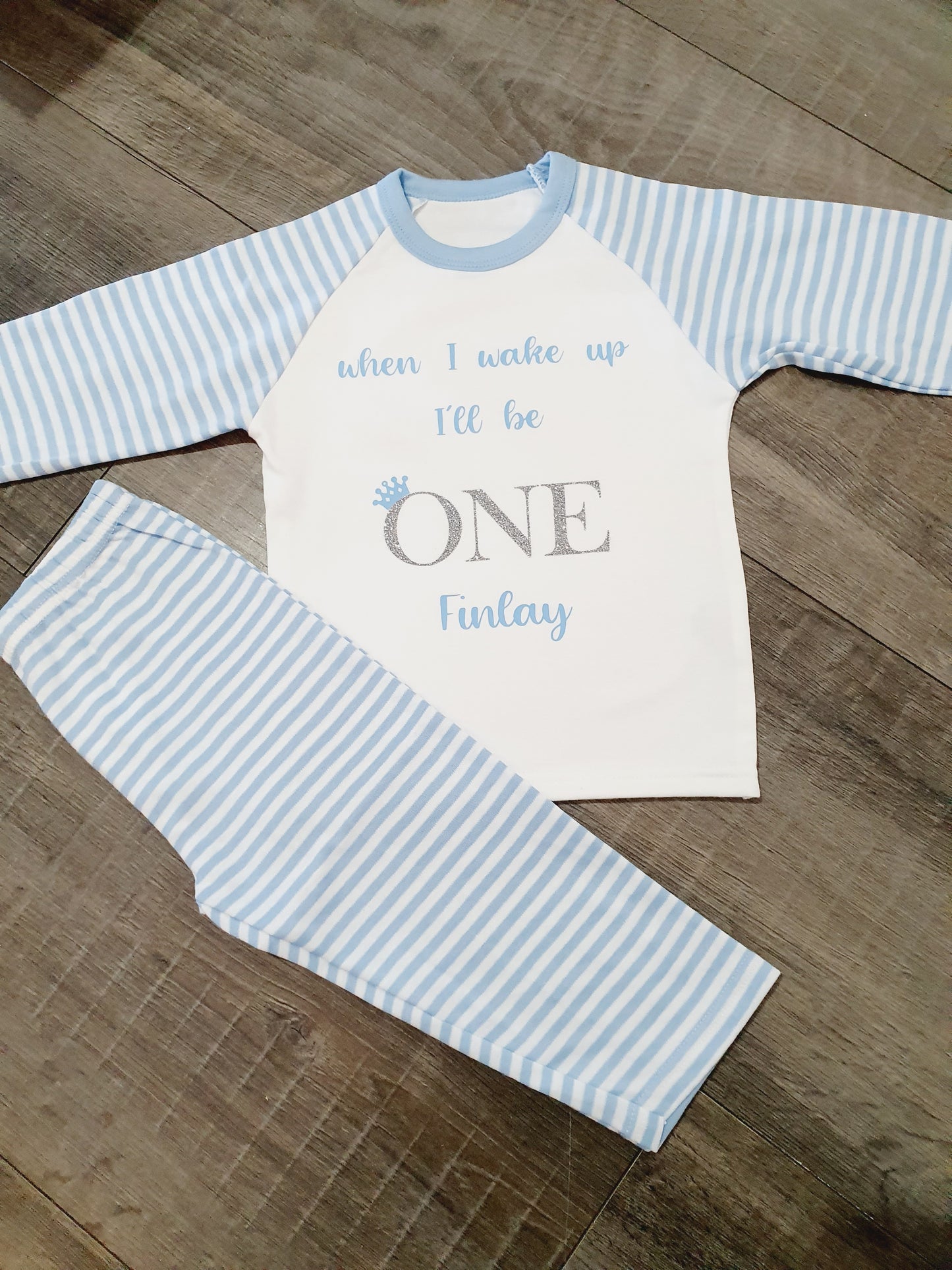 Blue stripe when i wake up pjs