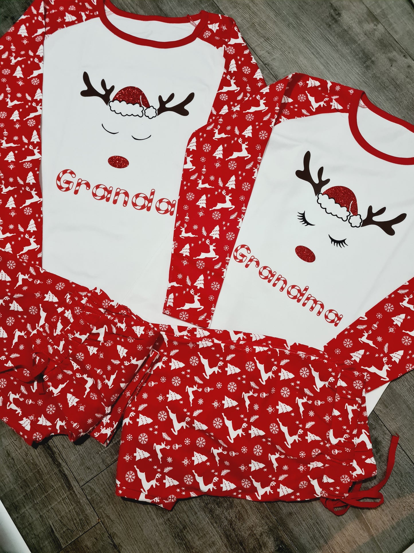 Red family reindeer pjs