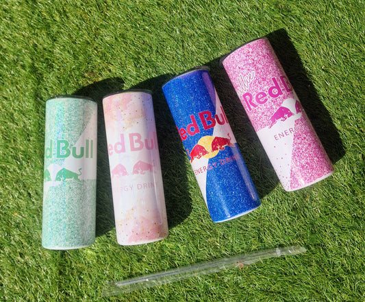 Personalised red bull stainless steel tumbler