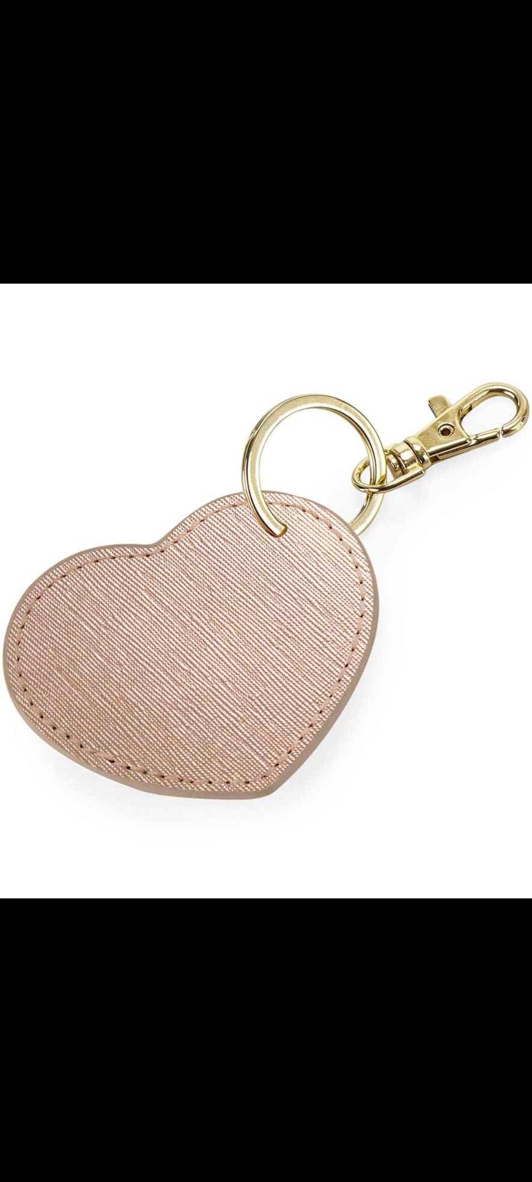 Personalised heart PU keyring