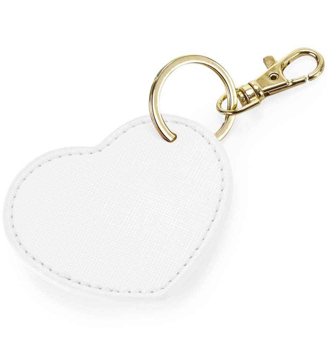 Personalised heart PU keyring
