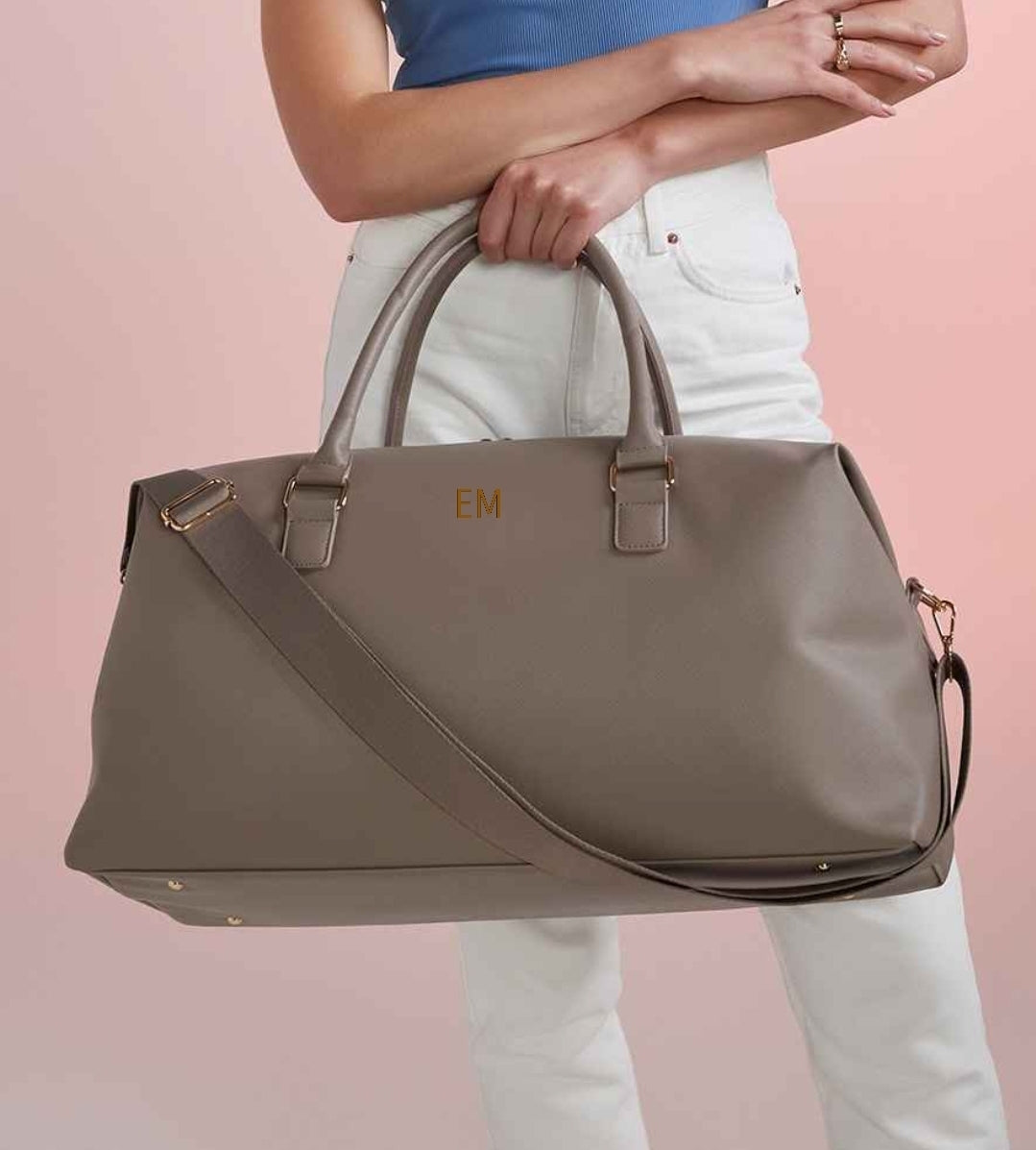 Personalised boutique weekender bag