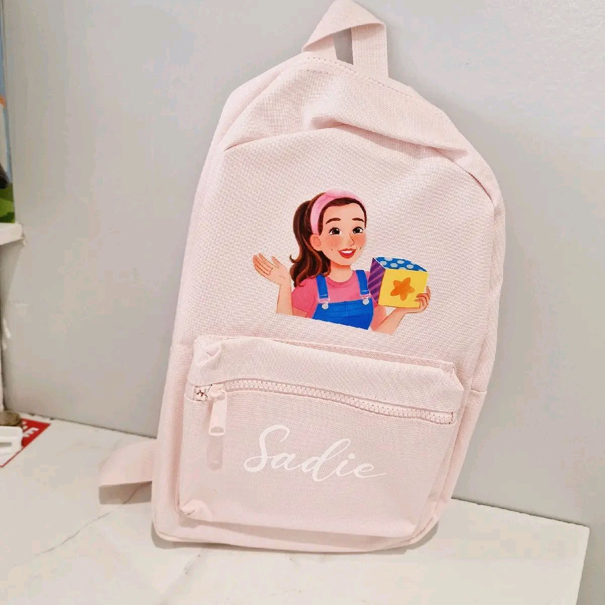Personalised character ms rachel mini backpack