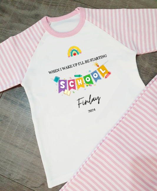 Personalised starting school pjs