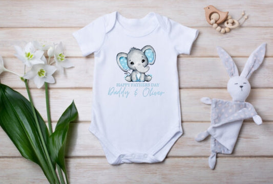 Baby presonalised fathers day vest body suit