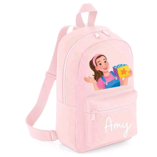 Personalised character ms rachel mini backpack