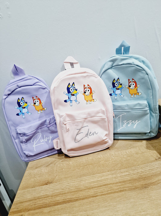 Personalised character bluey mini backpack