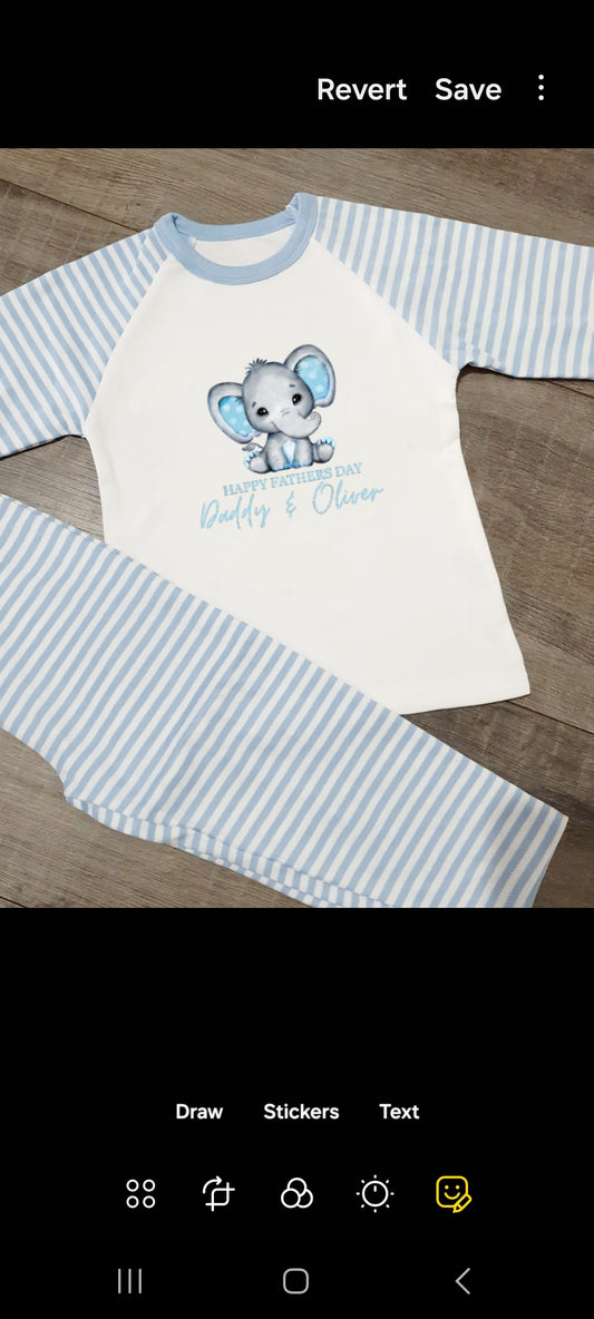 Kids presonalised fathers day pjs