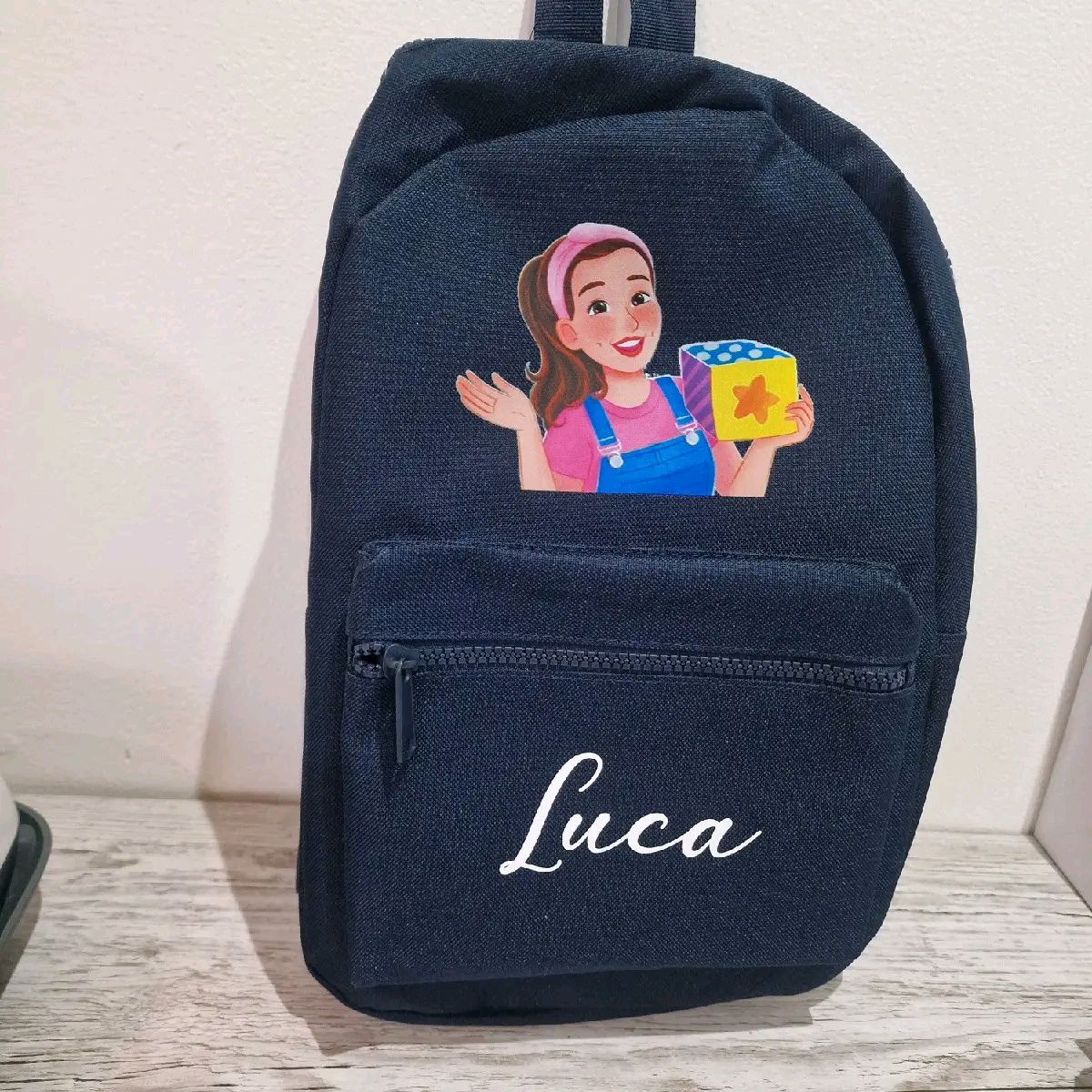 Personalised character ms rachel mini backpack