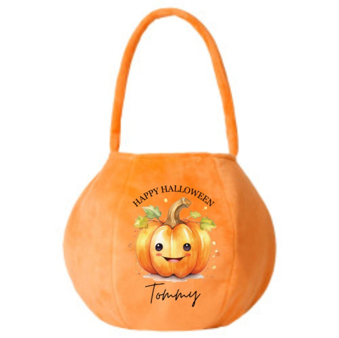 Halloween pumpkin basket personalised