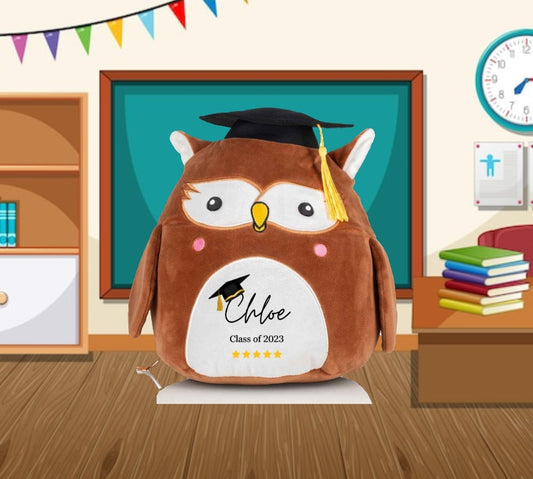 Own squishy graduation teddy plush personalised