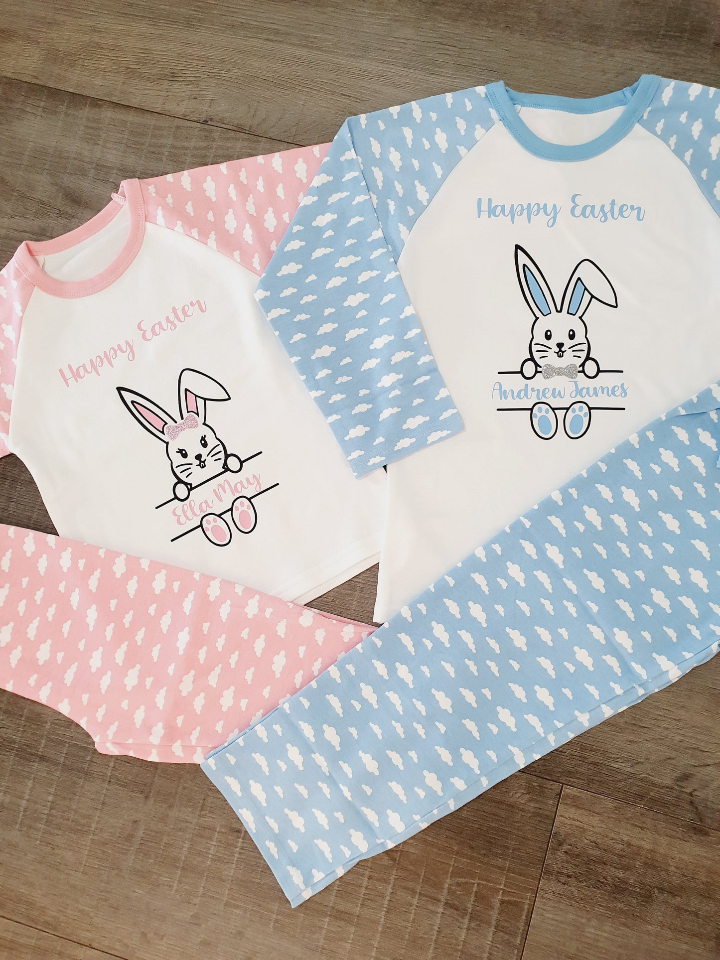 Personalised childrens easter pyjamas pjs