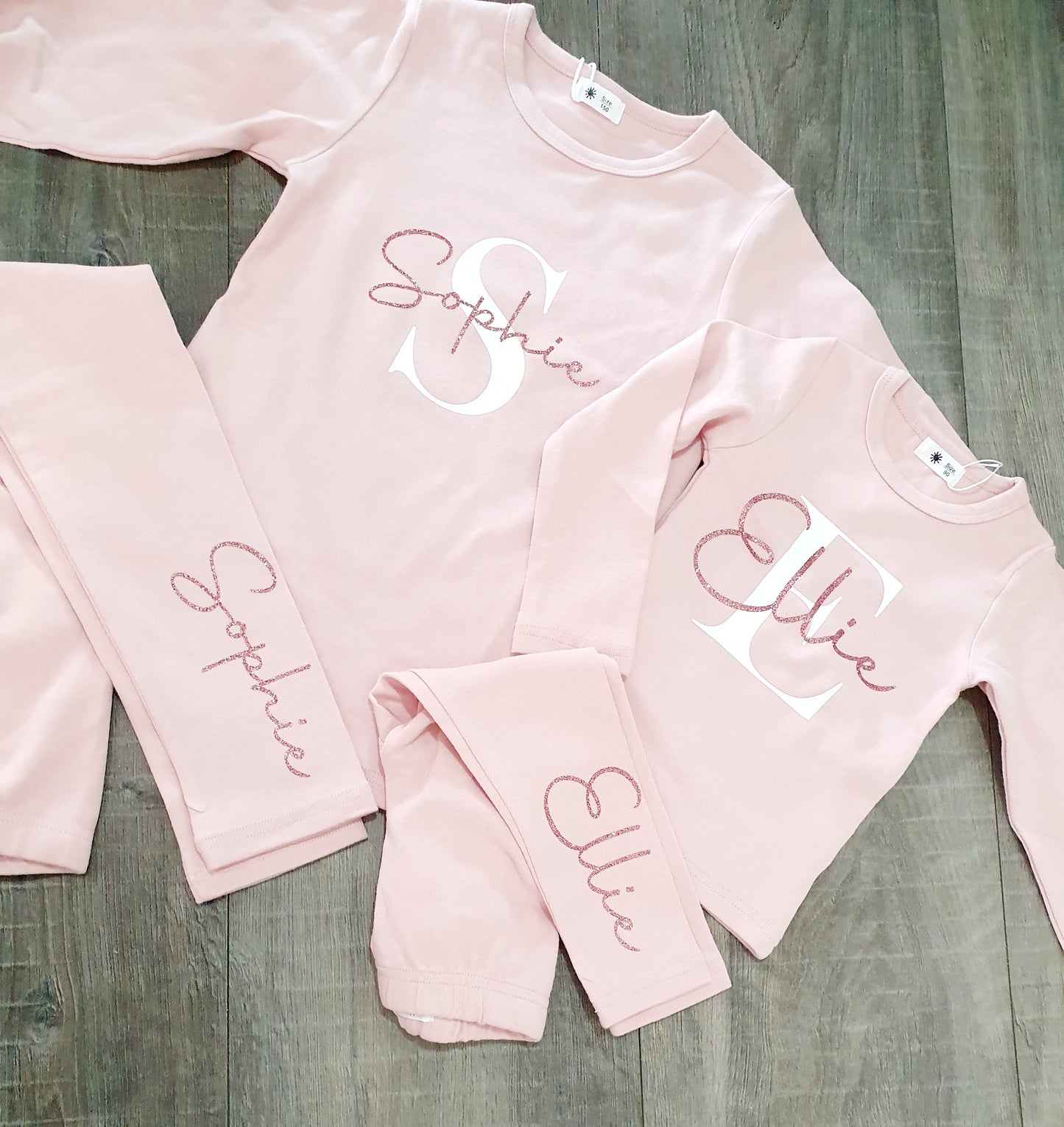 Personalised Blush pink soft legging set