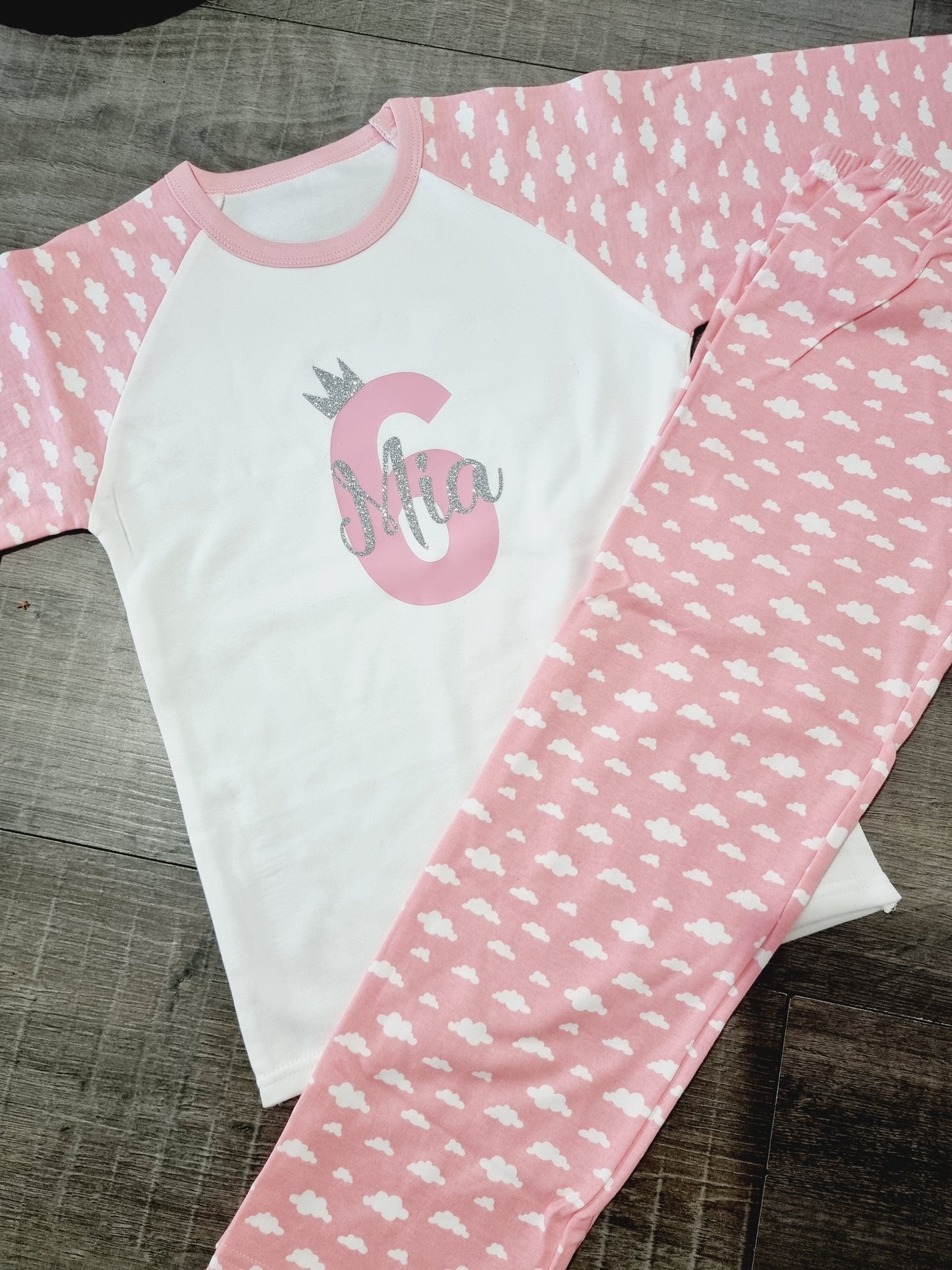 Personalised cloud birthday pyjamas