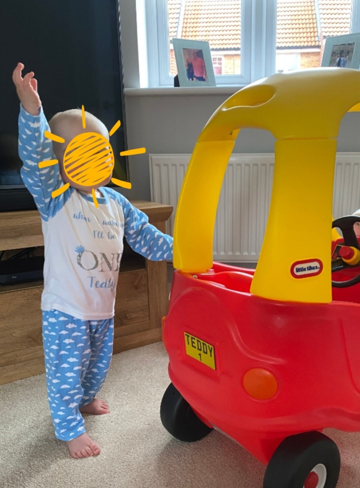 Personalised Blue cloud birthday pyjamas