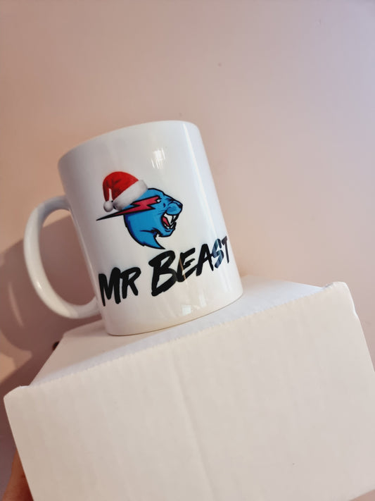 Mr beast christmas mug