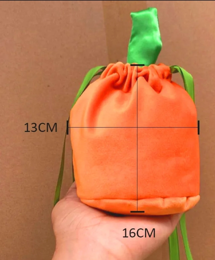 Personalised pumpkin pouch gift bag