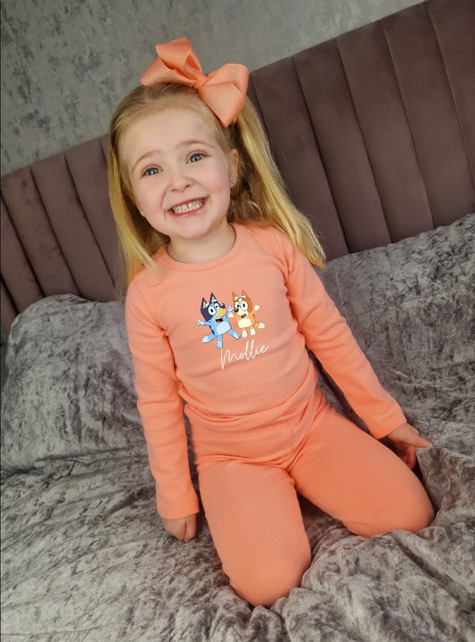 Personalised coral character legging set