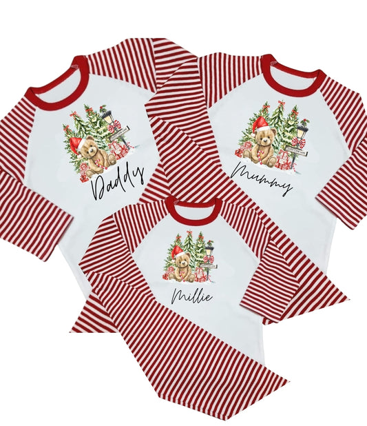 Personalised family teddy bear pjs
