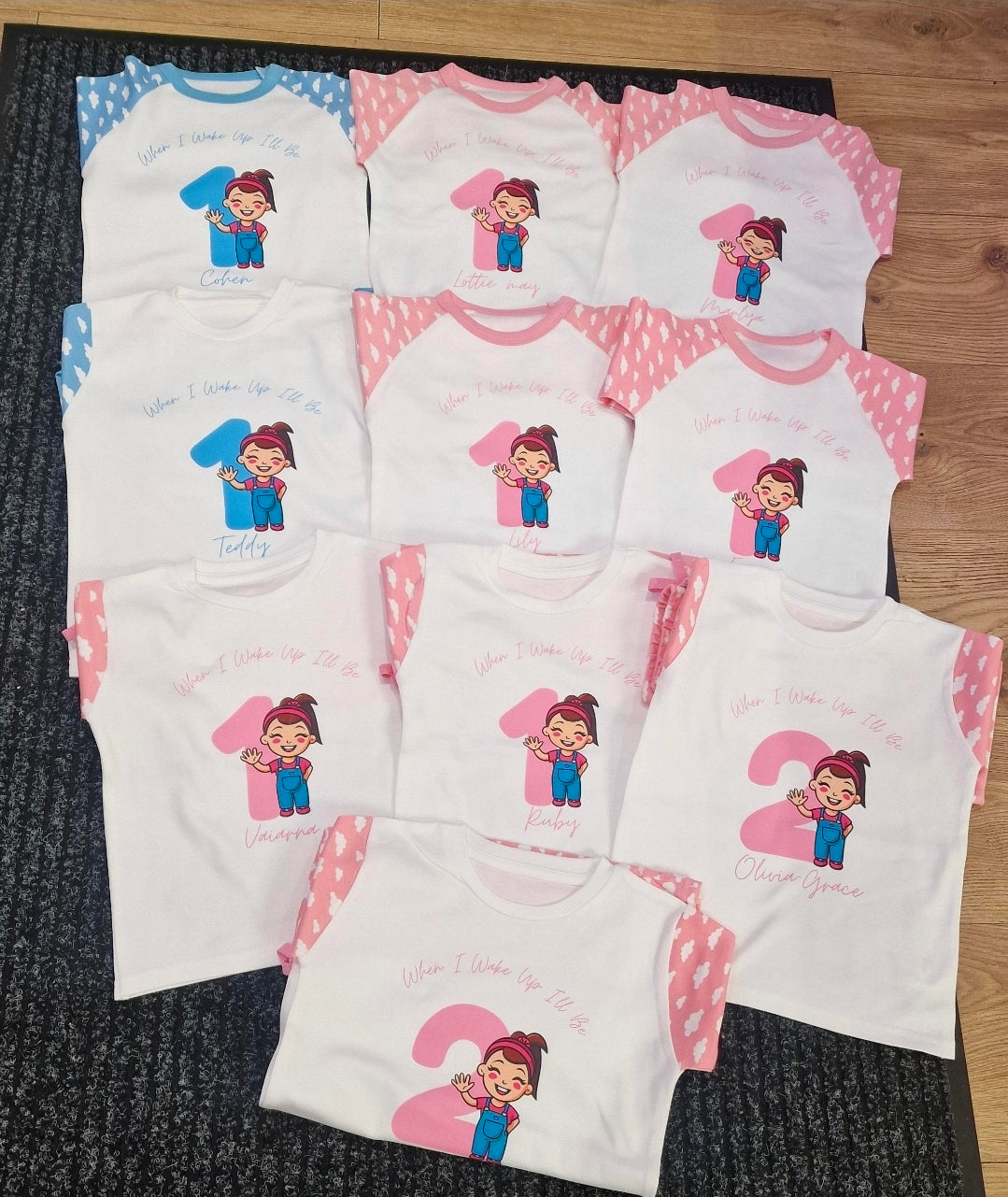 Ms rachel when i wake up personalised pjs