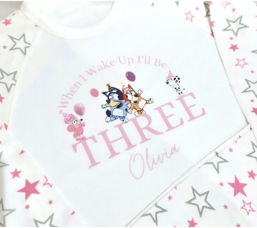 Personalised birthday character pjs