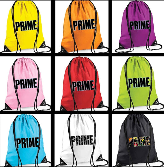 Prime gym draw string bag
