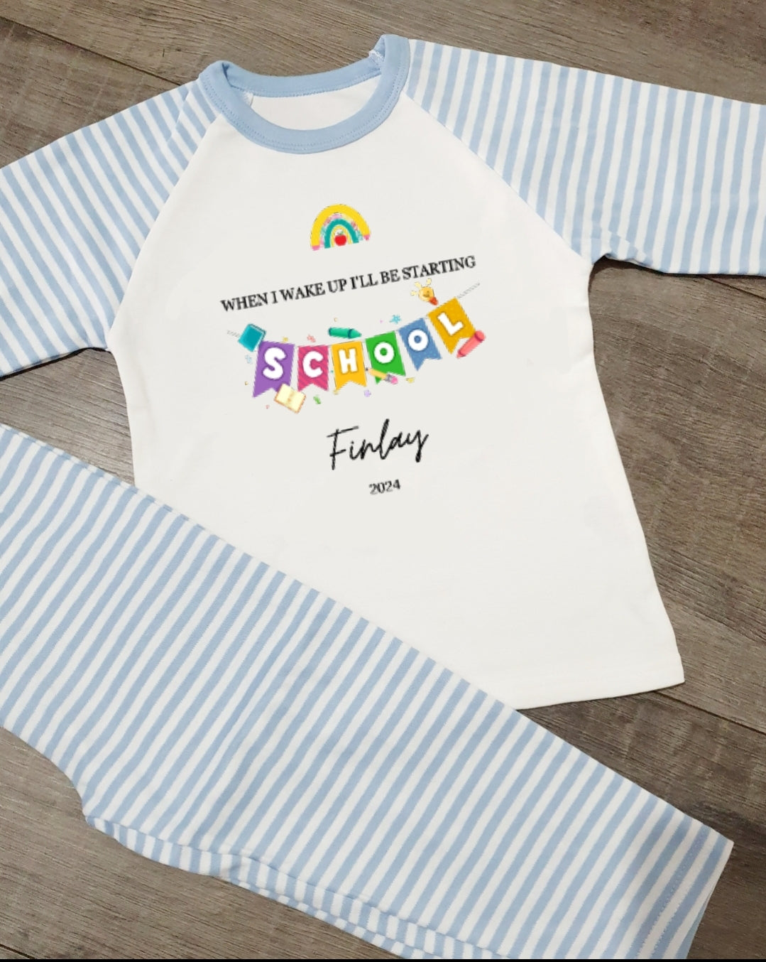 Personalised starting school pjs