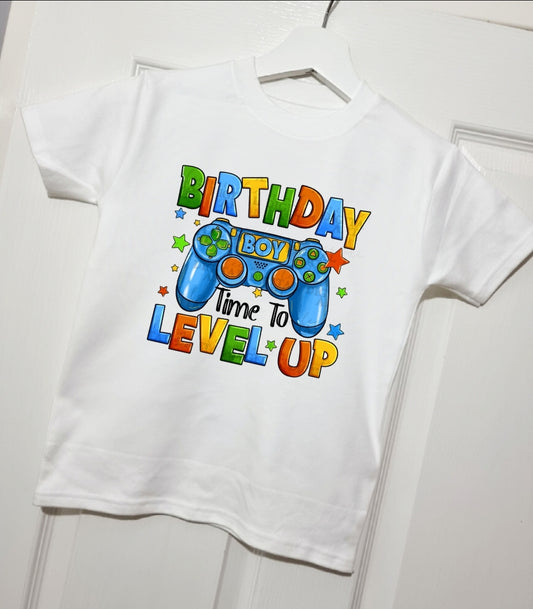 Kids gaming birthday tshirt